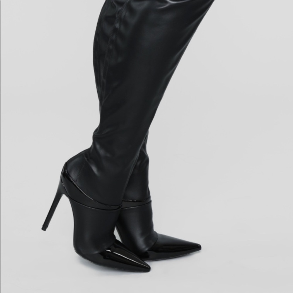 Thigh high heel boots